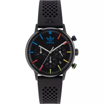 Adidas Reloj digital unisex AOSY23021 40mm correa de silicona negra
