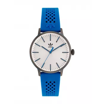 Reloj unisex ADIDAS AOSY22019 38mm acero inoxidable cuarzo analógico esfera negra correa de silicona