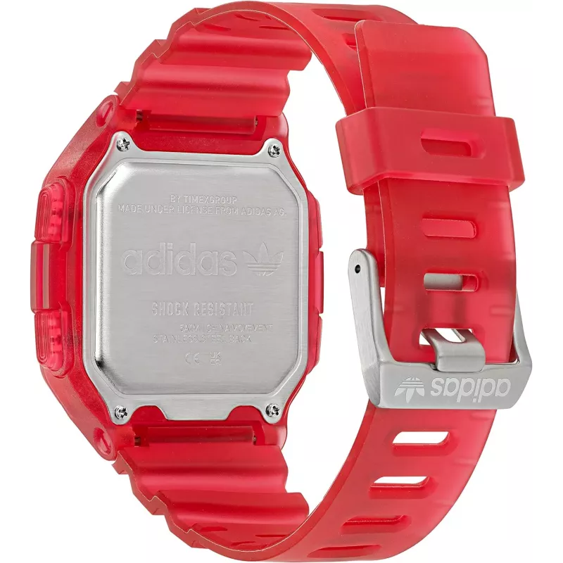 Reloj digital de cuarzo de mujer Adidas AOST22051 38mm negro silicona