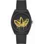 Adidas Reloj de mujer AOST22038 38 mm caja de acero inoxidable correa de silicona negra analógico de cuarzo