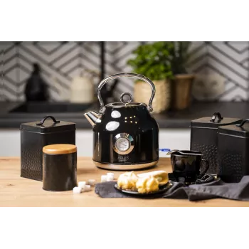 Hervidor de agua Adler AD 1346B 1,7 L, 2200 W, negro, metálico