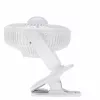 Adler AD 7335 ventilador de sobremesa recargable con pinza, 6W, 12,7 cm, 3 velocidades, oscilación, blanco
