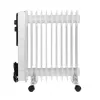 Radiador de aceite Adler AD 7817, 11 aletas, 2500W, 3 niveles de calor, termostato regulable, protección contra sobrecalentamiento y vuelco, ruedas y asa, negro