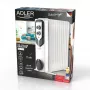 Radiador de aceite Adler AD 7817, 11 aletas, 2500W, 3 niveles de calor, termostato regulable, protección contra sobrecalentamiento y vuelco, ruedas y asa, negro