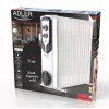 Adler AD 7819 Radiador de aceite, 2000W, 9 elementos, 3 niveles de calor, termostato ajustable, protección contra sobrecalentamiento, ruedas integradas, Blanco/Gris
