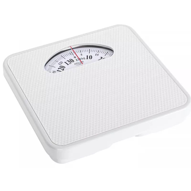 Adler AD 8179 Báscula de baño mecánica - blanca, capacidad 136 kg