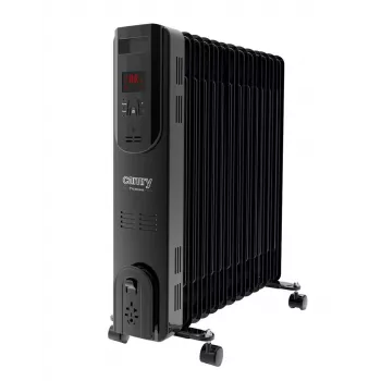 Radiador de aceite Camry CR 7814 con mando a distancia, 2500 W, 13 elementos, negro