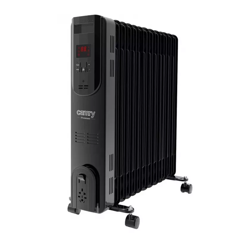 Camry CR 7814 radiador de aceite con mando a distancia, 2500 W, 13 elementos, negro