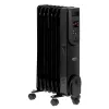Radiador de aceite eléctrico Adler CR 7812 con mando a distancia, 7 aletas, 1500 W, negro