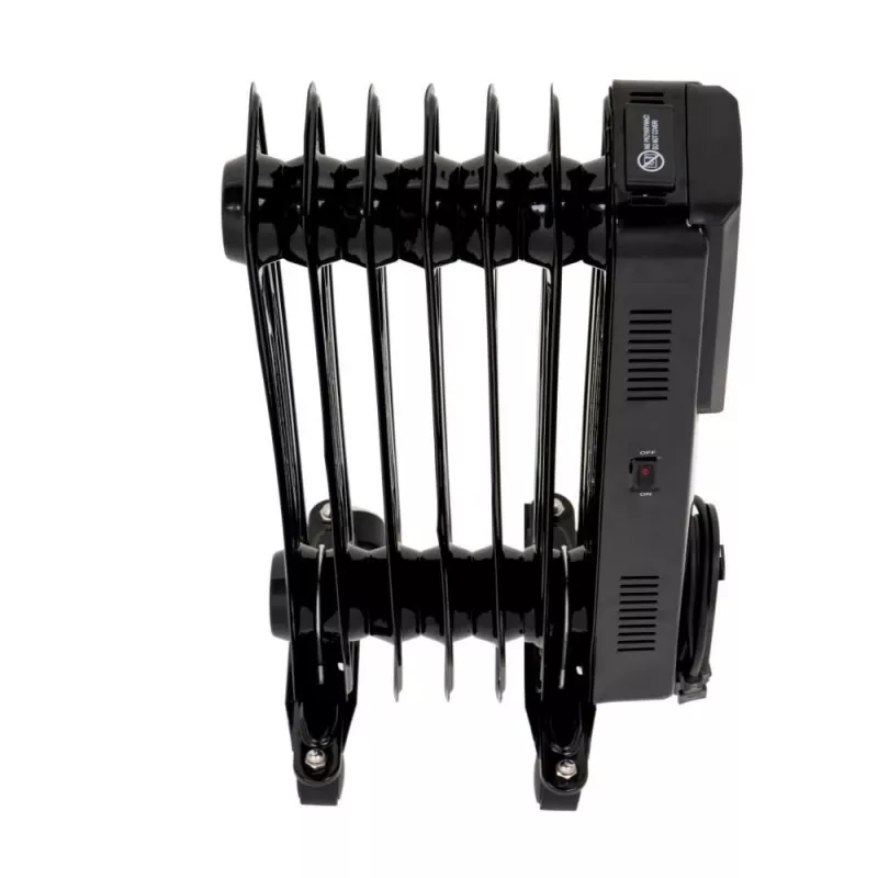 Radiador de aceite eléctrico Adler CR 7812 con mando a distancia, 7 aletas, 1500 W, negro