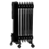 Radiador de aceite eléctrico Adler CR 7812 con mando a distancia, 7 aletas, 1500 W, negro