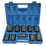 ADLER Juego de vasos de impacto 3/4 pulgadas 10 piezas 22-41 mm Cr-Mo negro