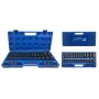 ADLER juego de vasos de impacto 35 piezas accionamiento 1/2 pulgadas 12 puntas cortos y largos métricos acero Cr-Mo en maletín de plástico AD-35KD/12