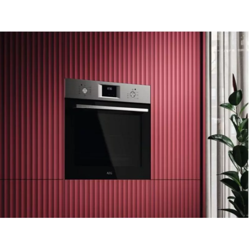 AEG 5000 SurroundCook horno eléctrico empotrable, 65L, limpieza pirolítica, acero inoxidable