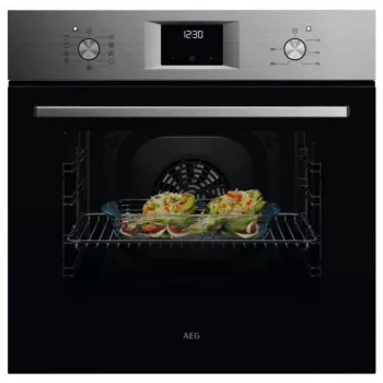 AEG 5000 SurroundCook horno eléctrico empotrable, 65L, limpieza pirolítica, acero inoxidable