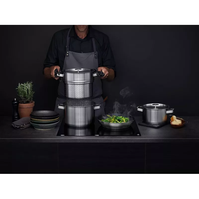 AEG A4SS Olla de acero inoxidable con tapa de cristal, 3,5 L