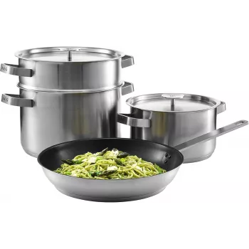 AEG A4SS Olla de acero inoxidable con tapa de cristal, 3,5 L