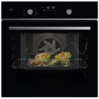 AEG horno con resistencia circular, integrable, 71l, negro