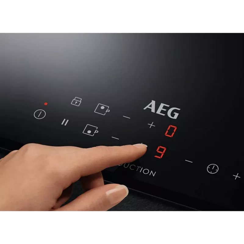 AEG IKB32300CB placa de inducción de 2 zonas, control táctil, PowerBoost, negra