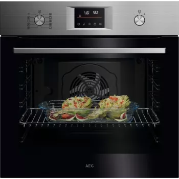 AEG OU5PB40SM Horno eléctrico empotrable con pirolisis, 71L, energía A+, acero inoxidable