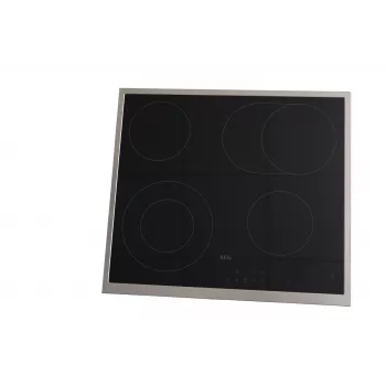 AEG TN64RA06XB Placa vitrocerámica eléctrica de encastre 4 zonas con control táctil y marco de acero inoxidable