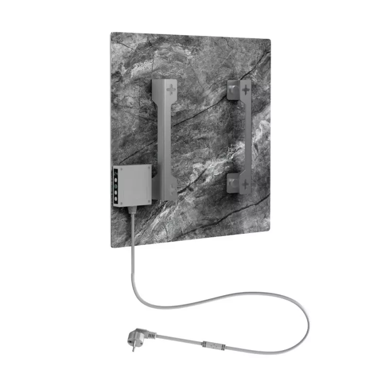 AENO Premium Eco Smart Quadro calefactor de pared 500W, 50x50cm, vidrio templado de seguridad, infrarrojos+convección, indicador LED, Wi-Fi, mármol antiguo, edición limitada