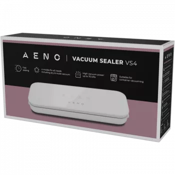 AENO Envasadora al vacío, blanca, indicador LED, 230V AC, 130W, -65kPa