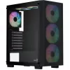 Aerocool B509A Flow-G-BK-v1 Caja PC Mid Tower con fuente de alimentación de 650W, cristal templado, negro