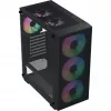 Aerocool B509A Flow-G-BK-v1 Caja PC Mid Tower con fuente de alimentación de 650W, cristal templado, negro