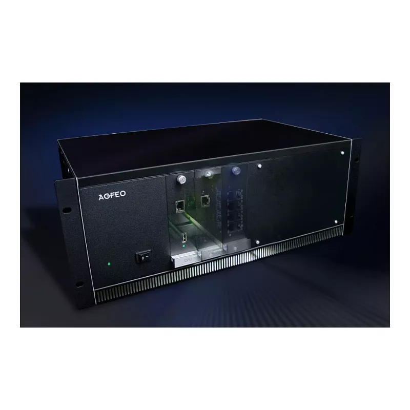 AGFEO ES 730 IT Sistema de comunicación IP (PBX) – 100 usuarios, 100 troncales SIP, 30 conversaciones VoIP, Gigabit Ethernet, USB, firewall, VPN, UC-Suite, CTI, Web-GUI
