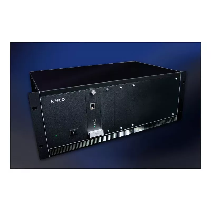 AGFEO ES 730 IT Sistema de comunicación IP (PBX) – 100 usuarios, 100 troncales SIP, 30 conversaciones VoIP, Gigabit Ethernet, USB, firewall, VPN, UC-Suite, CTI, Web-GUI