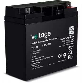Batería AGM Voltage 12V 18Ah VE12-18 (vida útil 6-9 años)