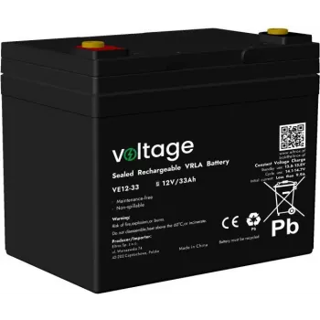Batería AGM Voltage 12V 33Ah VE12-33 (vida útil 6-9 años)