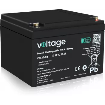 Batería AGM Voltage Long Life 12V 28Ah VEL12-28 (15 años de vida útil)
