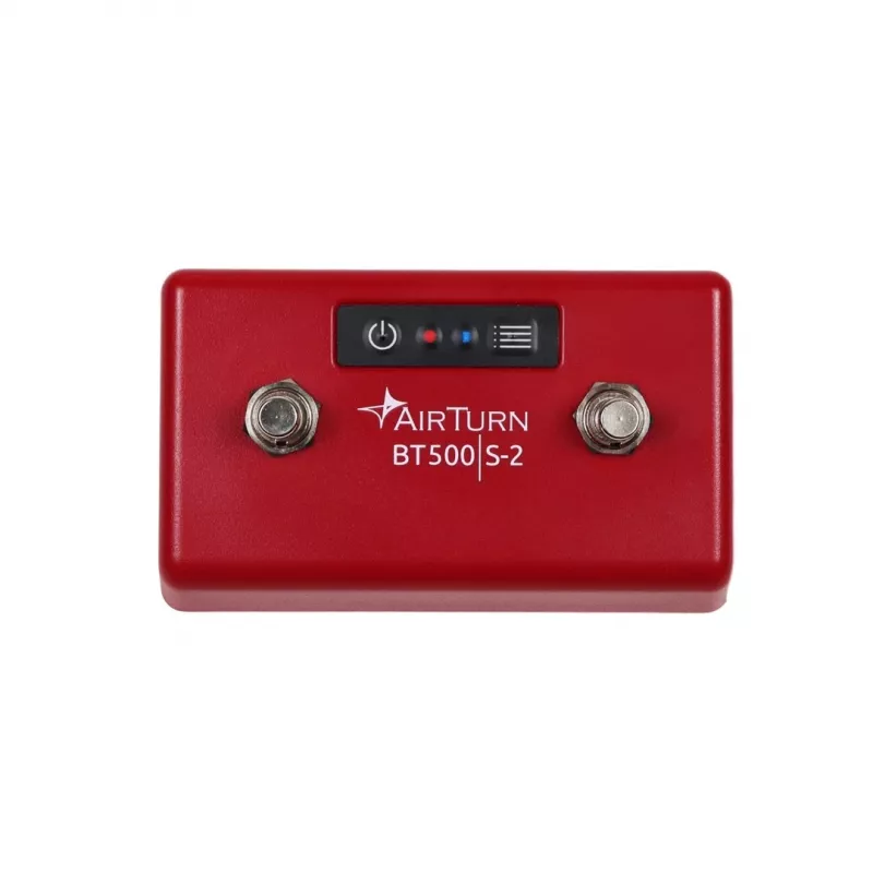 Controlador de pedal Bluetooth AirTurn BT500S-2 Silent para pasar páginas, teleprompter, música y control de presentaciones