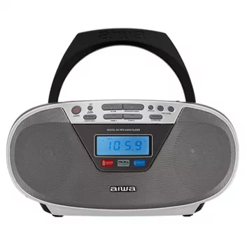 Aiwa BBTU-400SL sistema estéreo portátil CD/FM RDS/USB/Bluetooth plateado reproducción MP3