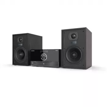 Aiwa MSBTU-600 50W microcadena Hi-Fi Bluetooth con radio FM, USB, Aux-In, indicador LED, mando a distancia, negro