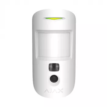AJAX MotionCam Indoor blanco detector de movimiento PIR con cámara