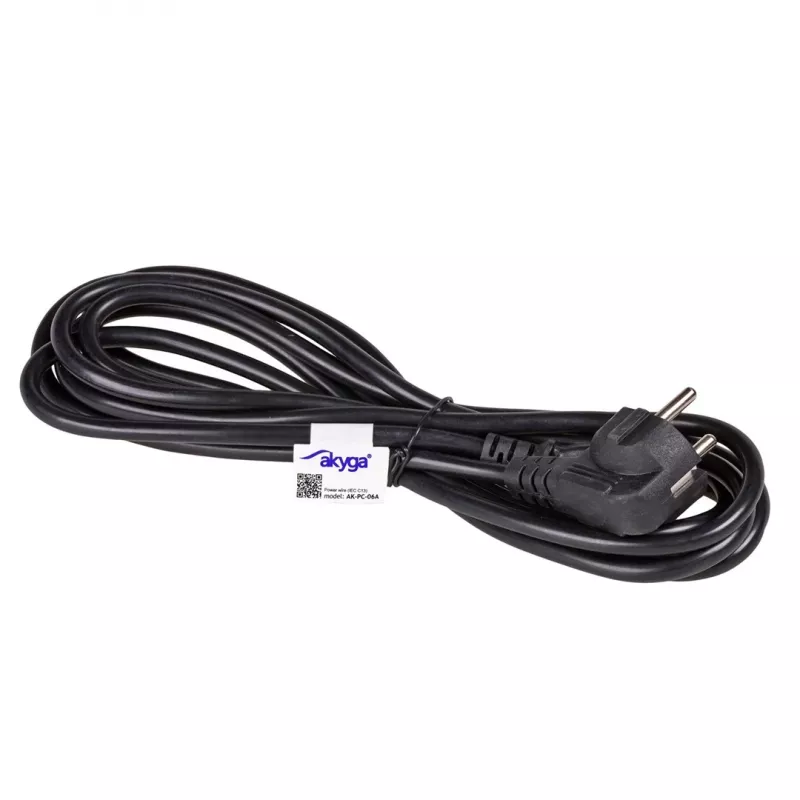 Akyga AK-PC-06A cable de alimentación CEE 7/7 a IEC C13, 3 m, negro