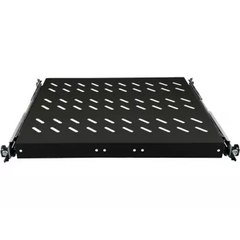 ALANTEC bandeja extraíble 19 pulgadas 1U 570mm de profundidad, negra, fijación en 4 puntos