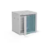 ALANTEC armario de pared de 19 pulgadas 12U 600x600mm, doble sección, puerta individual de cristal, paneles laterales totalmente desmontables con cerradura, 4 guías de montaje, gris, Flat Pack
