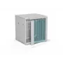 ALANTEC armario de pared de 19 pulgadas 12U 600x600mm, doble sección, puerta individual de cristal, paneles laterales totalmente desmontables con cerradura, 4 guías de montaje, gris, Flat Pack