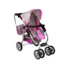 ALICE Carrito para muñecas 2 en 1 con capazo Rosa Estrellas