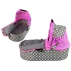 ALICE Carrito para muñecas 2 en 1 con capazo Rosa Estrellas