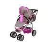 ALICE Carrito para muñecas 2 en 1 con capazo Rosa Estrellas