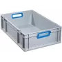 allit ProfiPlus EuroBox 632 Caja de almacenamiento, 77 L, gris/azul, apilable, asas abiertas 456775