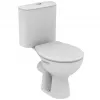 Inodoro de tanque bajo Alpha con cisterna de doble descarga, blanco, 370x640x765 mm