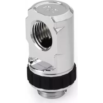 Alphacool Apex Grip Adaptador giratorio de 90° macho/hembra G1/4 Cromo (14888)