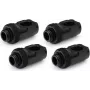 Alphacool Apex Grip adaptador giratorio de 90° G1/4 rosca macho a rosca hembra, negro, pack de 4 14932