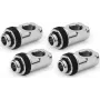 Alphacool Apex Grip Adaptador giratorio 90° G1/4 rosca macho a rosca hembra, cromado, pack de 4 (14933)